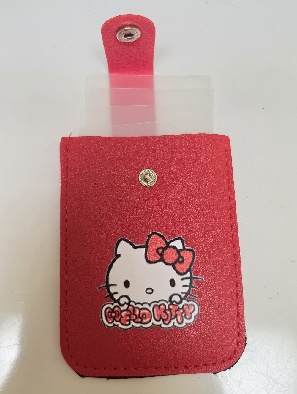 😻 Cherry Red Hello Kitty Style Card Keeper Wallet NEW